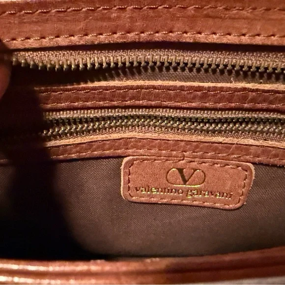 Valentino Garavani Brown Leather Clutch - Picture 2 of 15